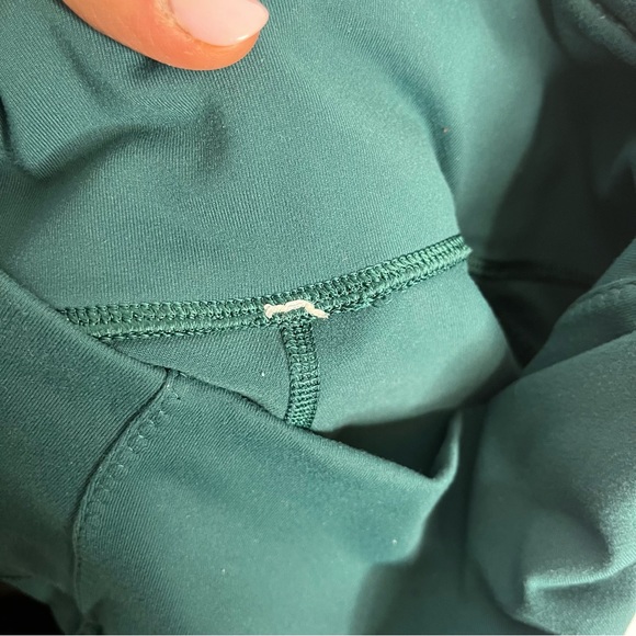 Lululemon Athletica Deep Green 27” Criss Cross Mesh Side High Times Leggings 6 - Picture 11 of 12